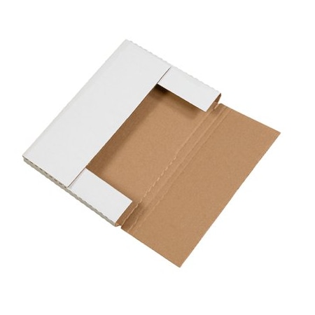 Bsc Preferred 12 1/8 x 9 1/8 x 1'' White Easy-Fold Mailers, 50PK BUY00017410